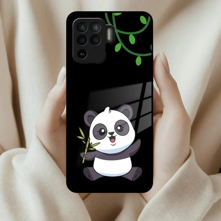 Black Panda Glass Phone Case For Oppo - ShopOnCliQ