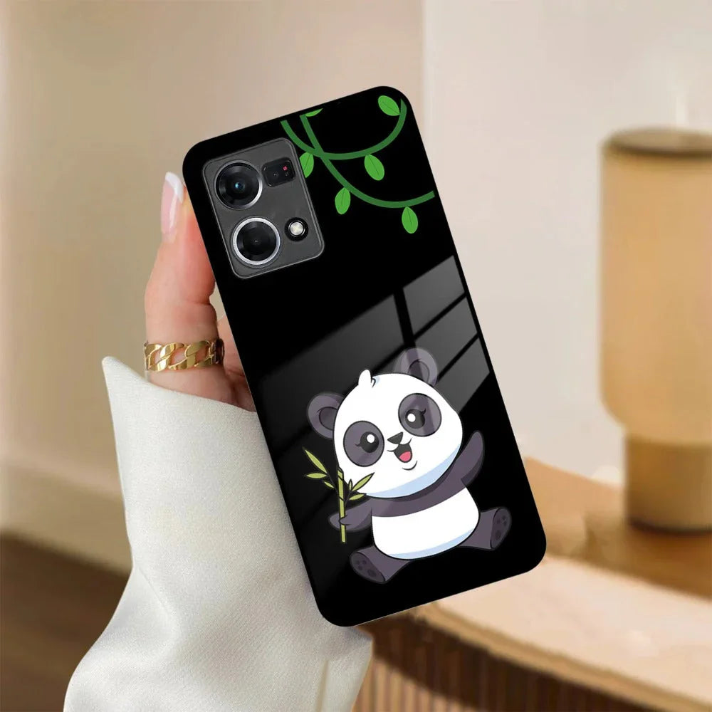 Black Panda Glass Phone Case For Oppo - ShopOnCliQ