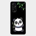 Black Panda Glass Phone Case For Oppo F23 5G