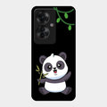Black Panda Glass Phone Case For Oppo F25 Pro 5G