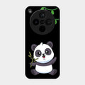 Black Panda Glass Phone Case For Oppo Find X8 5G