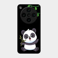 Black Panda Glass Phone Case For Oppo Find X8 Pro 5G