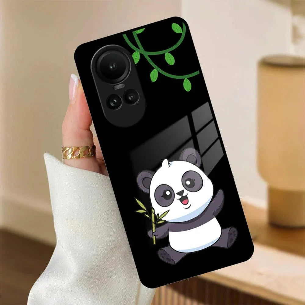 Black Panda Glass Phone Case For Oppo - ShopOnCliQ