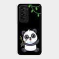 Black Panda Glass Phone Case For Oppo Reno 12 Pro 5G