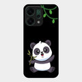 Black Panda Glass Phone Case For Oppo Reno 14 5G