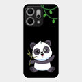 Black Panda Glass Phone Case For Oppo Reno 14 Pro 5G