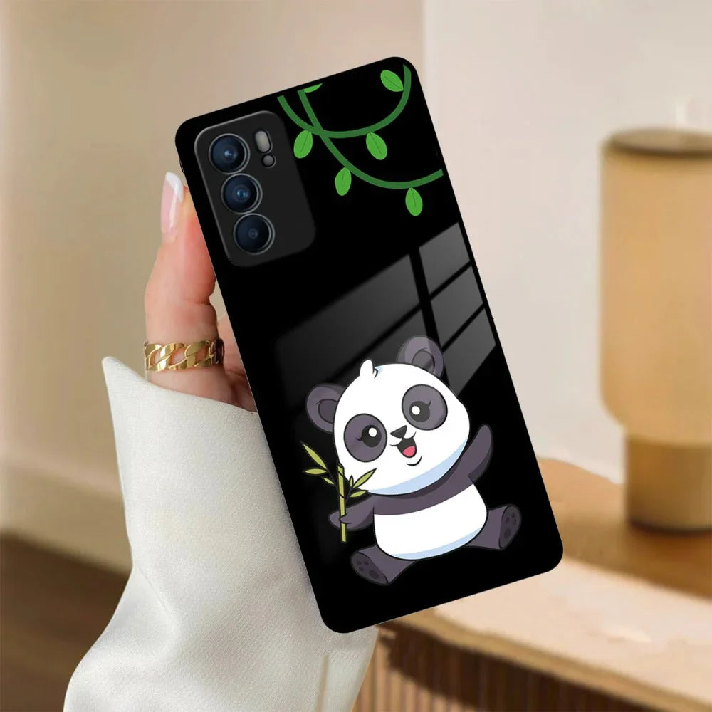 Black Panda Glass Phone Case For Oppo - ShopOnCliQ