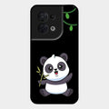 Black Panda Glass Phone Case For Oppo Reno 8 5G