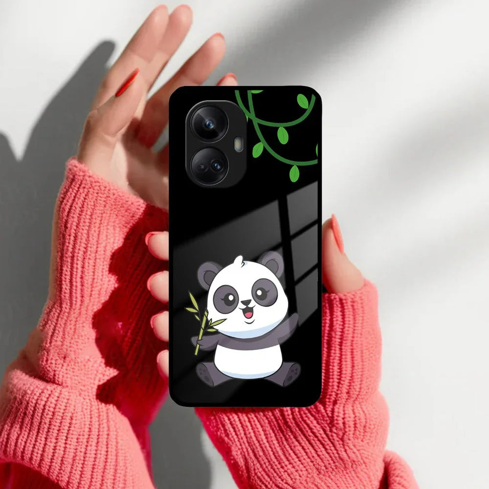 Black Panda Glass Phone Case For Realme/Narzo - ShopOnCliQ