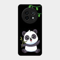 Black Panda Glass Phone Case For Realme 13 Plus 5G