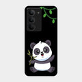 Black Panda Glass Phone Case For Realme 14X 5G