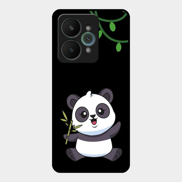 Black Panda Glass Phone Case For Realme 15 5G