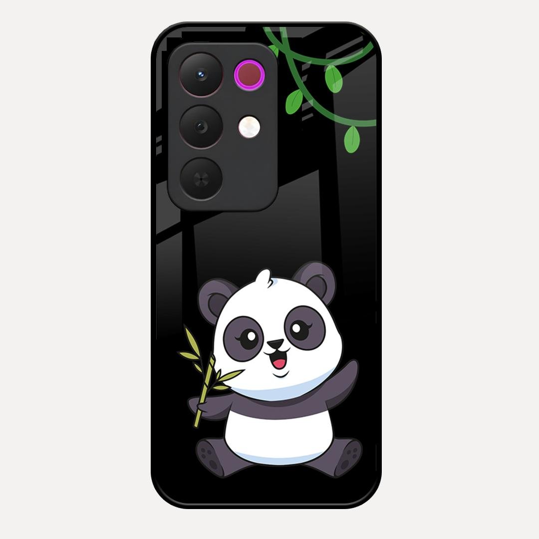 Black Panda Glass Phone Case For Realme 15X 5G