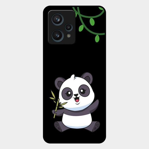 Black Panda Glass Phone Case For Realme 9 Pro Plus 5G