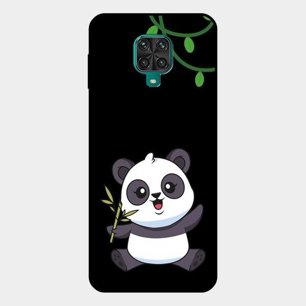 Black Panda Glass Phone Case For Redmi Note 10 Lite