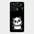Black Panda Glass Phone Case For Redmi Note 13 5G