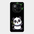Black Panda Glass Phone Case For Redmi Note 14 Pro Plus 5G