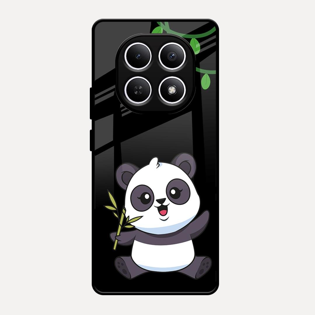 Black Panda Glass Phone Case For Redmi Note 15 5G