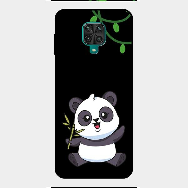Black Panda Glass Phone Case For Redmi Note 9 Pro