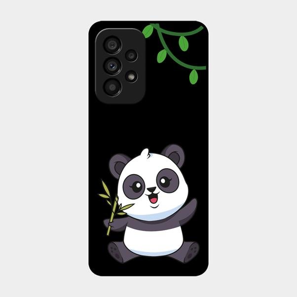Black Panda Glass Phone Case For Samsung Galaxy A53 5G