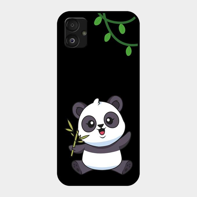 Black Panda Glass Phone Case For Samsung Galaxy F14 5G