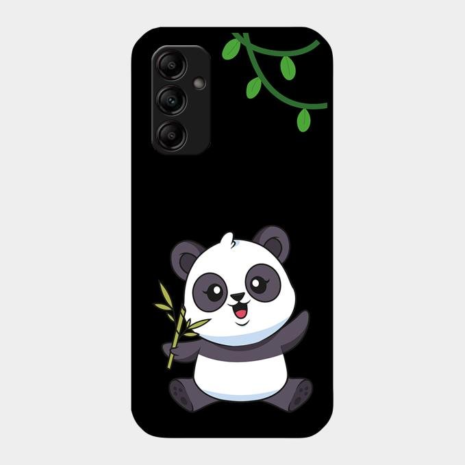 Black Panda Glass Phone Case For Samsung Galaxy M14 5G