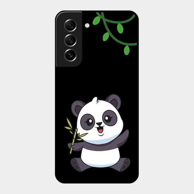 Black Panda Glass Phone Case For Samsung Galaxy S21 Fe 5G