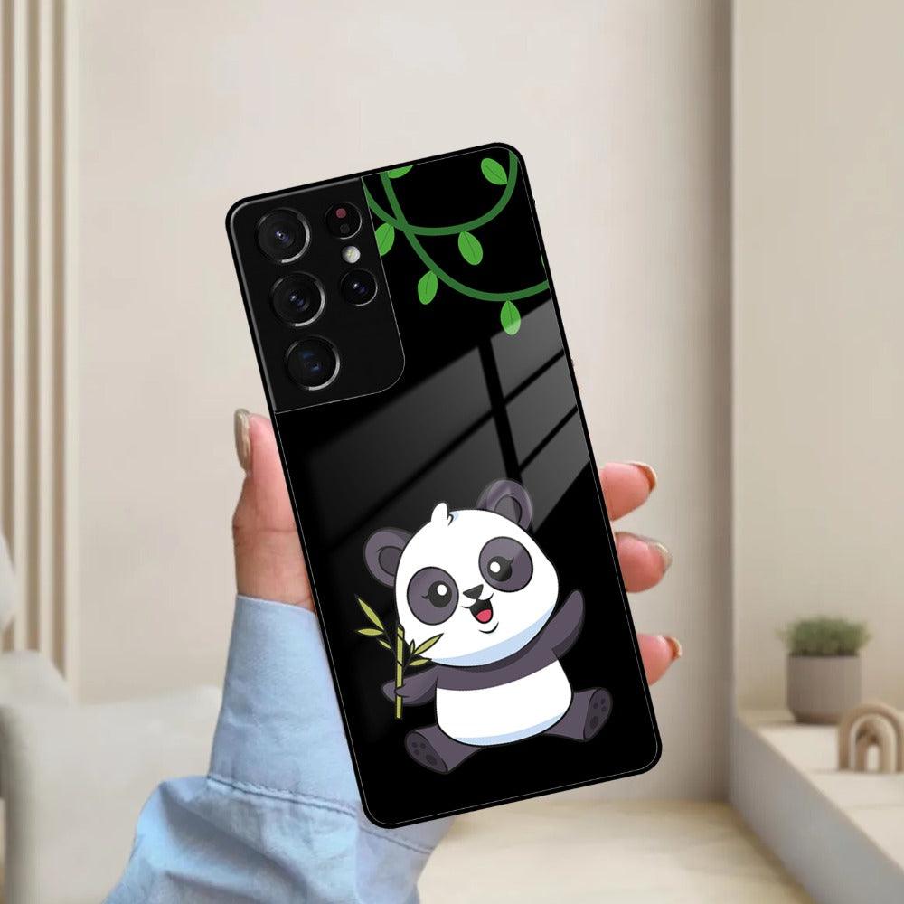 Black Panda Glass Phone Case For Samsung - ShopOnCliQ