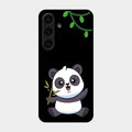 Black Panda Glass Phone Case For Samsung Galaxy S24 5G