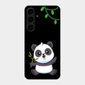 Black Panda Glass Phone Case For Samsung Galaxy S24 Plus 5G