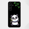 Black Panda Glass Phone Case For Samsung Galaxy S25 FE 5G