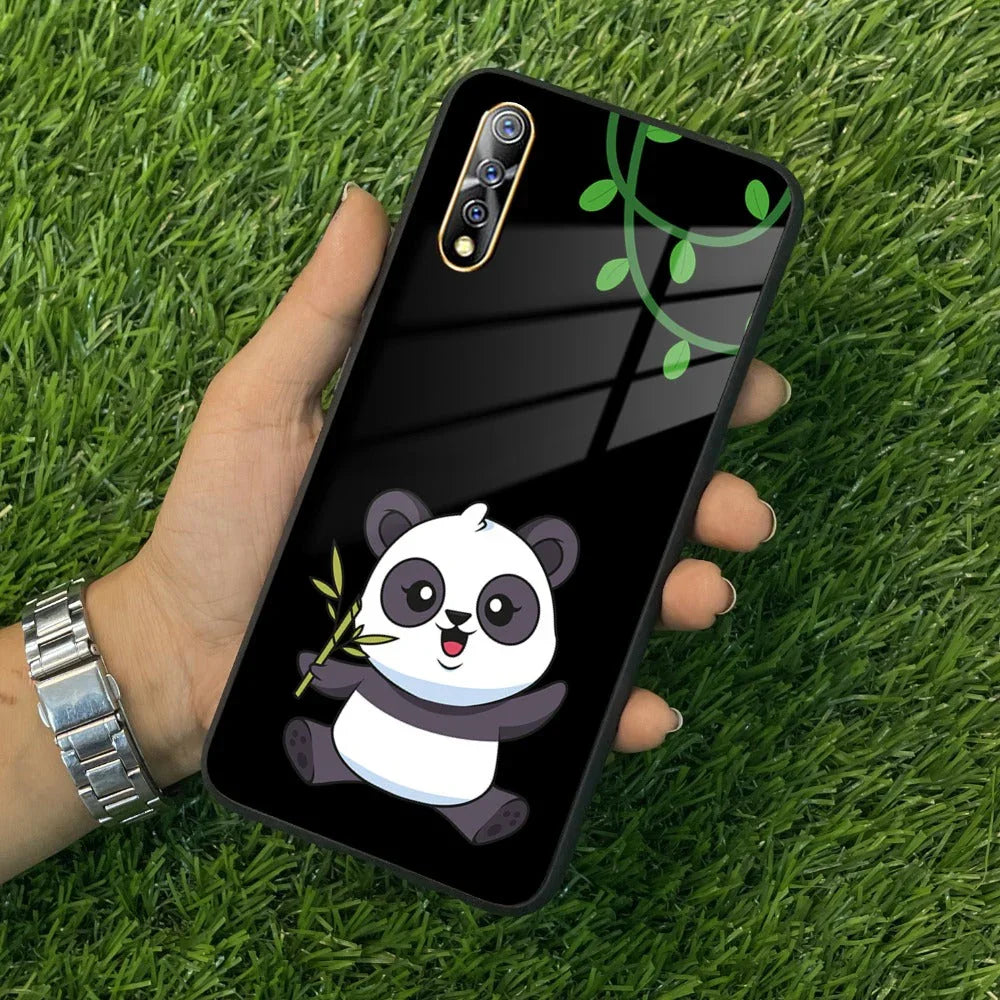 Black Panda Glass Phone Case For Vivo - ShopOnCliQ