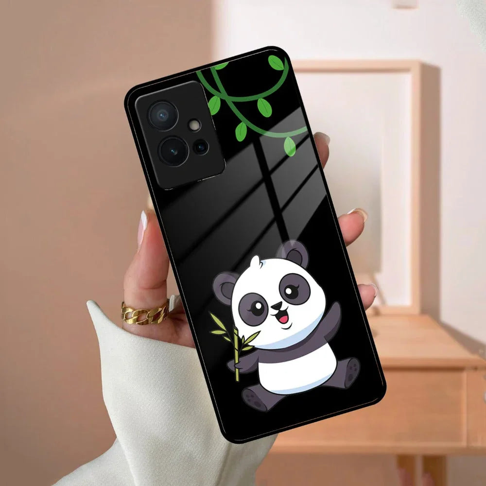Black Panda Glass Phone Case For Vivo - ShopOnCliQ