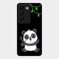 Black Panda Glass Phone Case For Vivo T3 5G