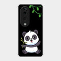Black Panda Glass Phone Case For Vivo T3 Ultra