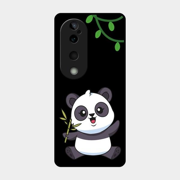 Black Panda Glass Phone Case For Vivo T3 Ultra