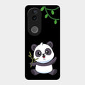 Black Panda Glass Phone Case For Vivo T4R 5G