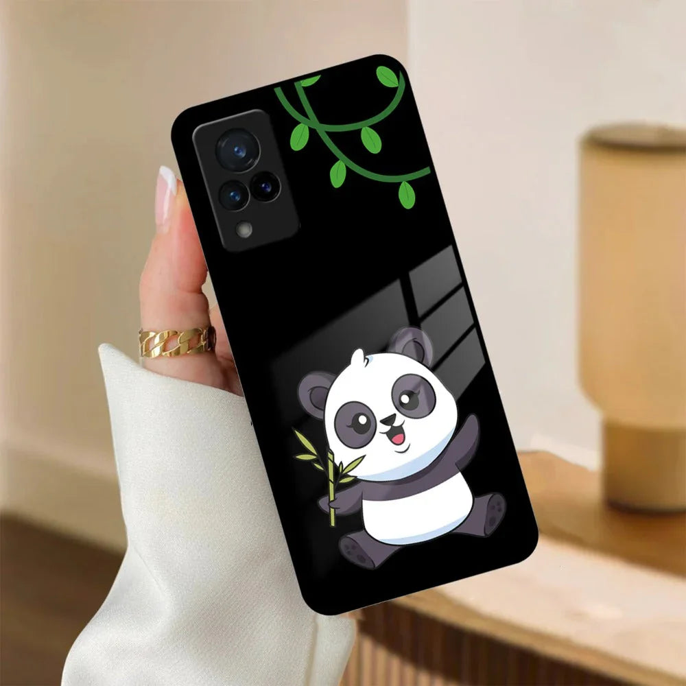 Black Panda Glass Phone Case For Vivo - ShopOnCliQ