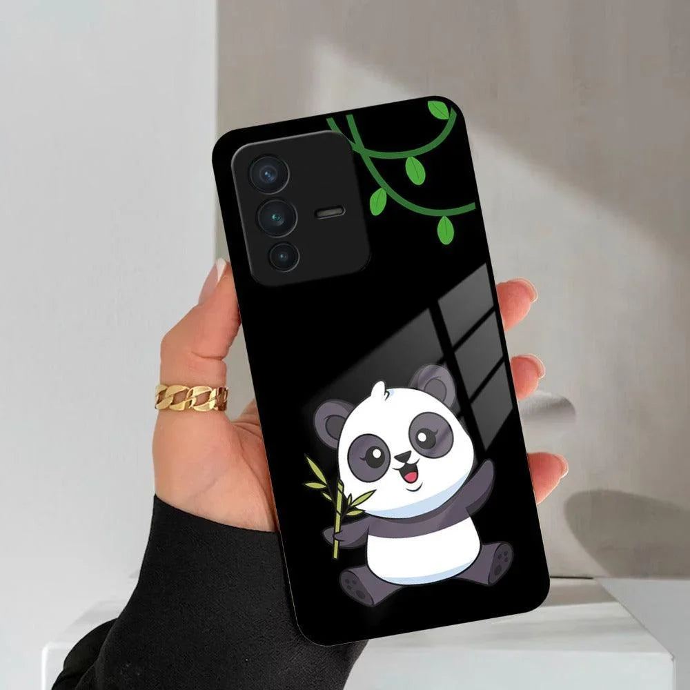 Black Panda Glass Phone Case For Vivo - ShopOnCliQ