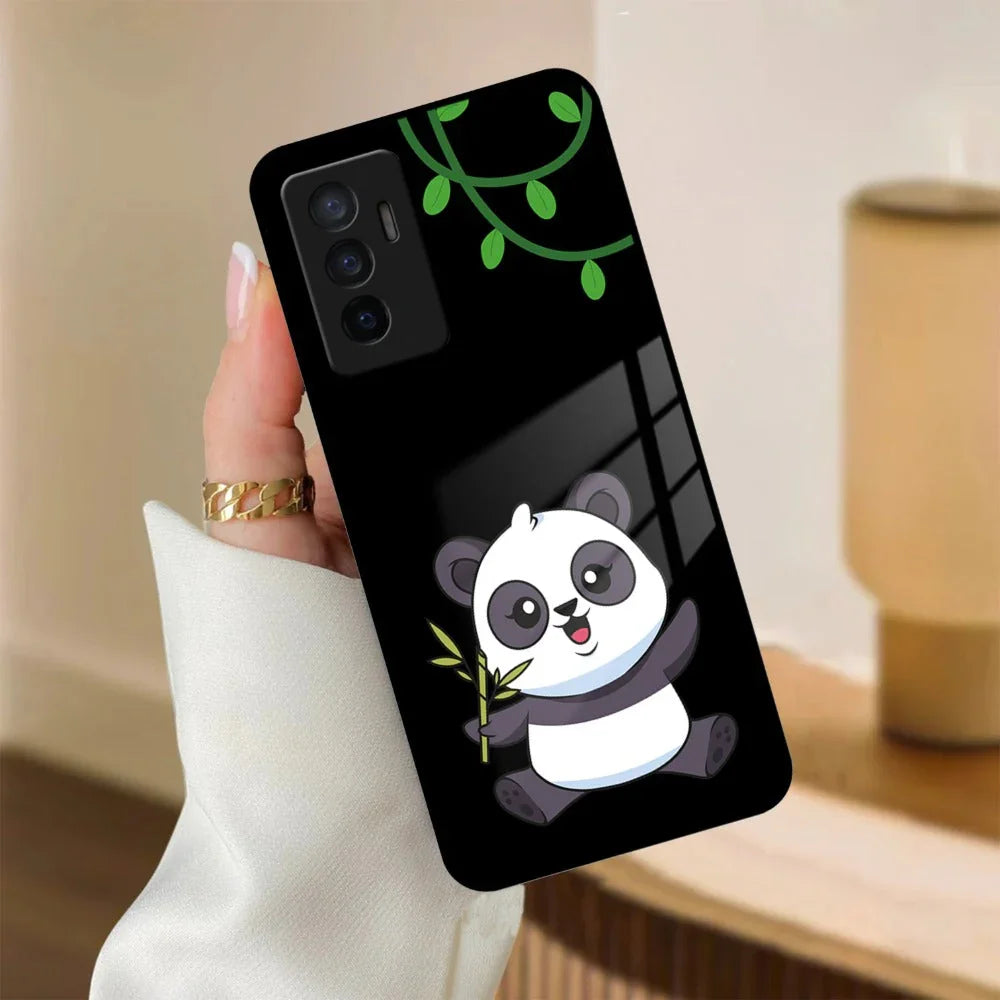 Black Panda Glass Phone Case For Vivo - ShopOnCliQ