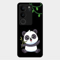Black Panda Glass Phone Case For Vivo V29 Pro 5G