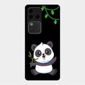 Black Panda Glass Phone Case For Vivo V30 Pro 5G