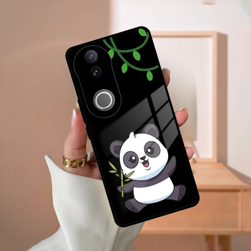 Black Panda Glass Phone Case For Vivo - ShopOnCliQ