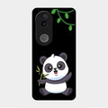 Black Panda Glass Phone Case For Vivo V50E 5G
