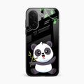 Black Panda Glass Phone Case For Vivo V60e 5G