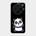 Black Panda Glass Phone Case For Vivo X200 5G