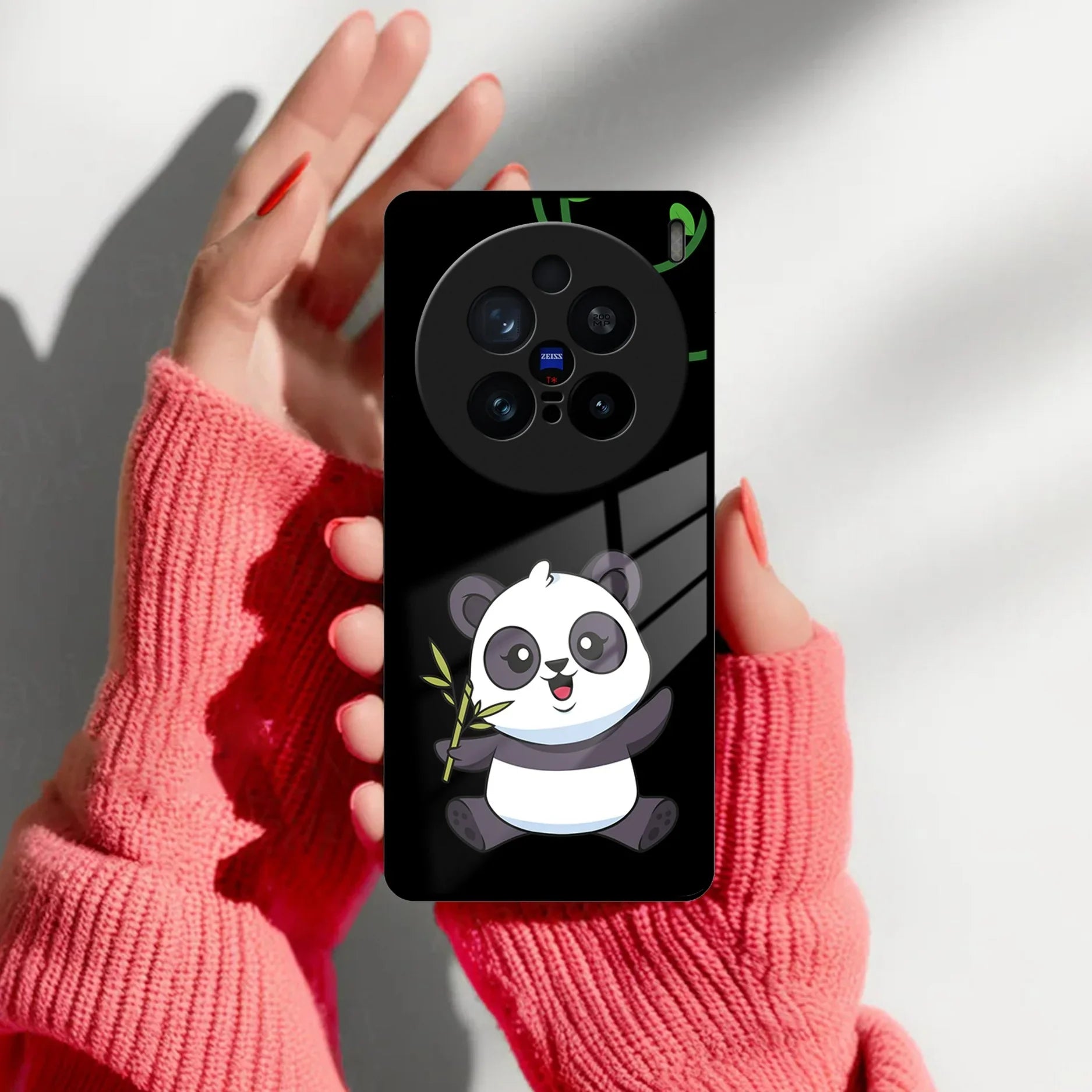Black Panda Glass Phone Case For Vivo - ShopOnCliQ