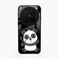 Black Panda Glass Phone Case For Vivo X300 Pro 5G