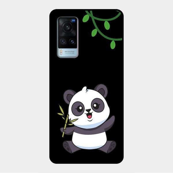 Black Panda Glass Phone Case For Vivo X60 5G