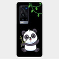 Black Panda Glass Phone Case For Vivo X60 Pro Plus 5G